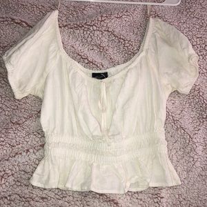 Cream crop top